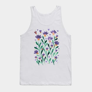 Forget me not flowers - retro periwinkle Tank Top